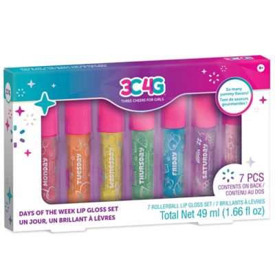 3C4G Three Cheers For Girls Days of the Week Lip Gloss Set, 7 pc. Rollerball Flavored Set