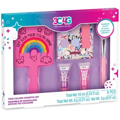 3C4G Three Cheers For Girls Graffiti: True Colors Cosmetic Set & Mirror - 6 pc. Set, Make It Real, Tweens & Girls, 10046