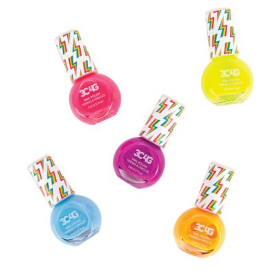 Image showing  Neon Nail Polish Set, 5 Bottles, Teens Tweens and Girls, Non-Toxic Long-Lasting Polish