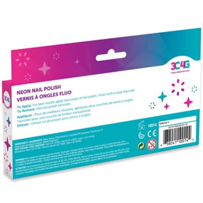 Image showing  Neon Nail Polish Set, 5 Bottles, Teens Tweens and Girls, Non-Toxic Long-Lasting Polish