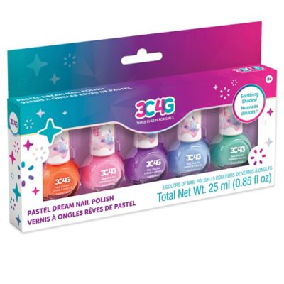 3C4G Three Cheers For Girls Pastel Dreams Nail Polish Set, 5 Bottles, Make It Real
