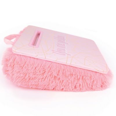 Image showing  Pink & Gold Deluxe Fur Lap Desk - You Are Golden, Make It Real, Tweens & Girls, 18013