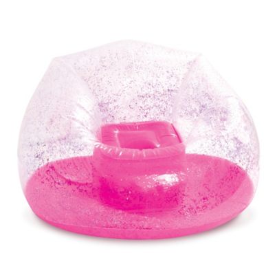 Image showing  Pink Glitter Confetti Inflatable Chair - Pink & Sparkle, Make It Real, Teens Tweens & Girls