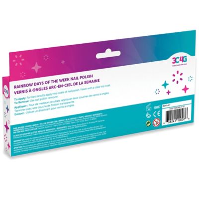 Image showing  Rainbow Days of the Week Nail Polish Set - 7 Bottles, Make It Real, Teens Tweens & Girls, 10007