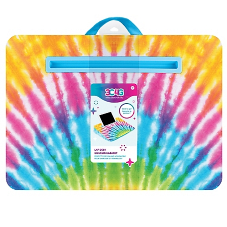 3C4G Three Cheers For Girls Tie Dye Lap Desk - Make It Real, Tweens & Girls, Portable Lap Pillow Desk with Handle, 35973