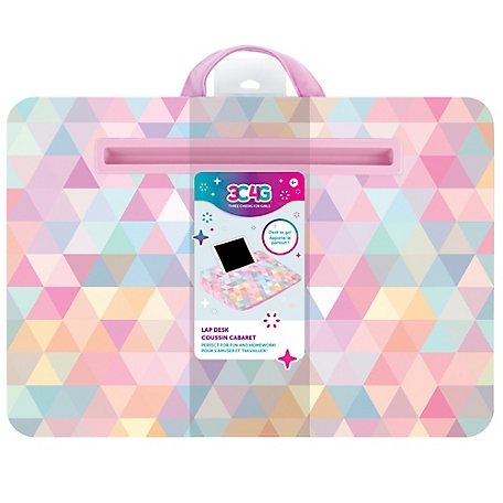 3C4G Three Cheers For Girls Triangle Faux Fur Lap Desk - Pink & Pastels, Make It Real, 35971