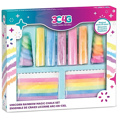 Three Cheers For Girls 3C4G Unicorn Rainbow Magic Chalk 9 Piece