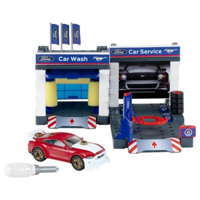 Ford Service Station with 2019 Ford Mustang - Theo Klein, Garage & Car Can Be Dismantled, Toys for Children Aged 3+