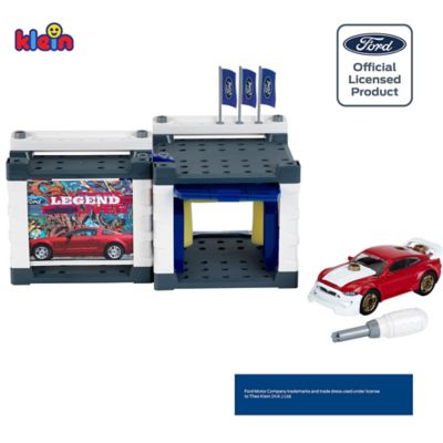 Image showing  Service Station with 2019 Ford Mustang - Theo Klein, Garage & Car Can Be Dismantled, Toys for Children Aged 3+