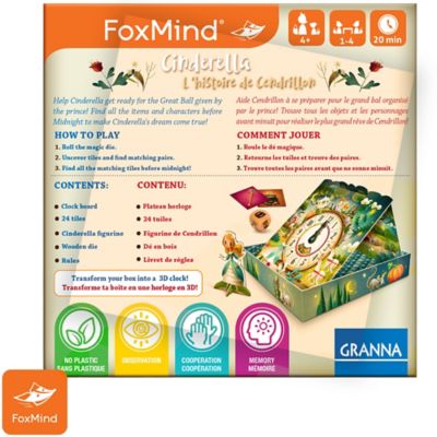Image showing  Cinderella - Foxmind Games, Granna Fairytale Series, Tile-Laying Boardgame, 1-4 Players, 20 Mins, Ages 4+
