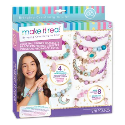 Make It Real Celestial Stones Bracelets Kit - Create 8 Fashionable Bracelets, 4 Awesome Celestial Themed Charms, 1322