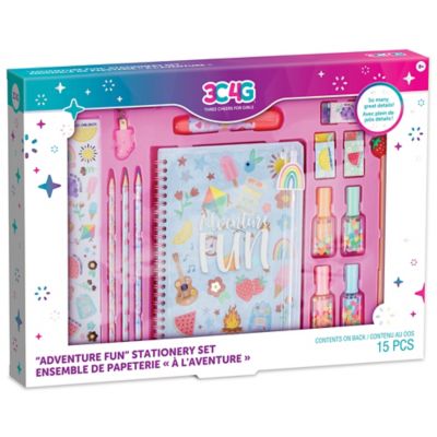 3C4G Three Cheers For Girls Adventure Fun: Stationery Set, 15 pc. Set, 12045