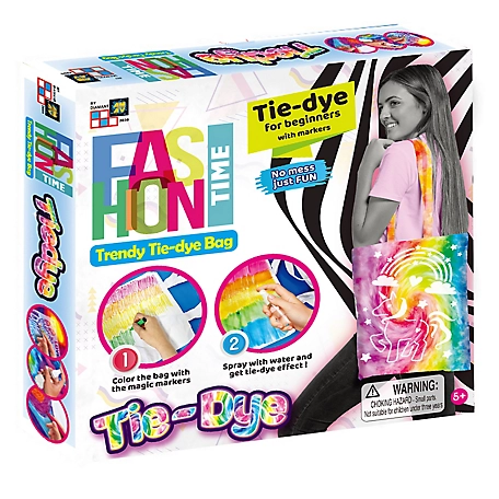Amav Fashion Time Trendy Tie Dye Bag, a Creative and Fashionable Activity Kit, Children Ages 8 Years and Up, 2850