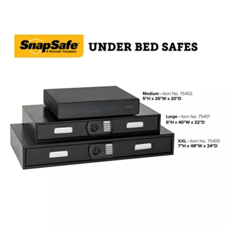 SnapSafe Underbed Electronic Lock Safe Large 40 in x 22 in x 6 in. Gun Safes