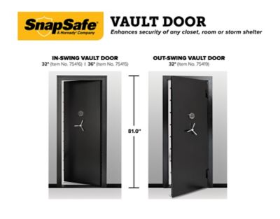 Image showing  Electronic Lock Vault Door Safe, 32 x 80in., Outswing