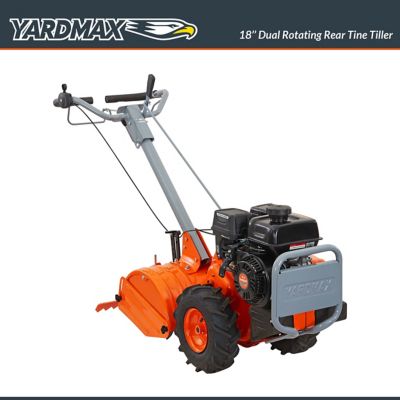 Image showing  18 in. 209 cc Gas OHV Engine Rear Tine Tiller with Dual Rotating Tilling