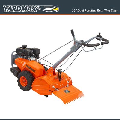 Image showing  18 in. 209 cc Gas OHV Engine Rear Tine Tiller with Dual Rotating Tilling