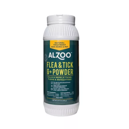 Alzoo Natural Flea and Tick G+ At-Home Treatment for Pets 8 oz. Dog Flea & Tick Sprays Wipes & Powder