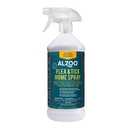 Alzoo Herbal Household Spray 32 oz. Dog Flea & Tick Sprays Wipes & Powder