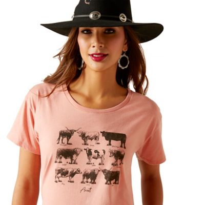 Image showing  Womens' Cow Chart Short Sleeve Graphic T-Shirt