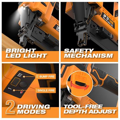 Image showing  20 V Cordless 16 ga. 1 in. Fencing Stapler Kit with Lithium Ion Battery, Charger, Bag, 1300 Shots per Charge
