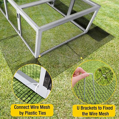Image showing 6 th Aivituvin Bottom Extension Wire Mesh for Chicken Coops, 14 pc., AIR84