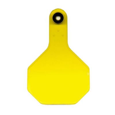 Y-TEX All American Blank ID 3-Star Cattle Tags, 2 pc., Medium, Yellow, 25-Pack