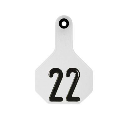 Y-TEX Numbered All-American 3-Star Cattle Ear Tags, Numbered 1-25, Medium, White, 25-Pack