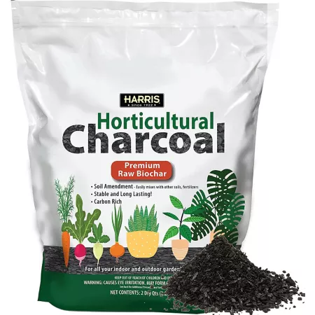 Harris 2 quarts Horticultural Charcoal Premium Biochar Soil Amendment for Plants and Terrariums Soil Amendments