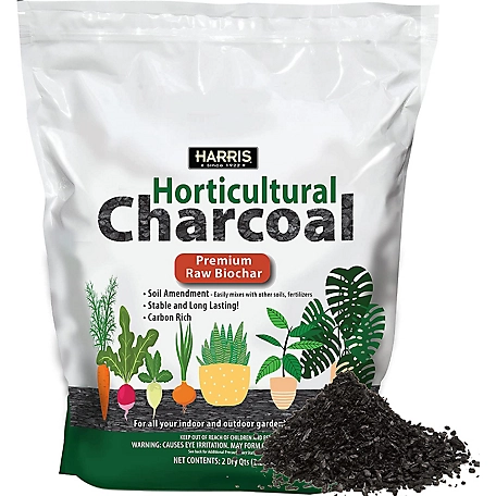 Harris Horticultural Charcoal, Premium Biochar Soil Amendment for Plants and Terrariums, 2 qt., CHAR-2