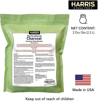 Image showing 6 th Harris 2 qt. Horticultural Charcoal, Premium Biochar Soil Amendment for Plants and Terrariums