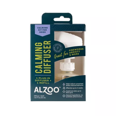 Alzoo Herbal Soothing Plug-in and Refill Kit for Dogs 1.52 oz. Dog Anxiety Sprays & Wipes