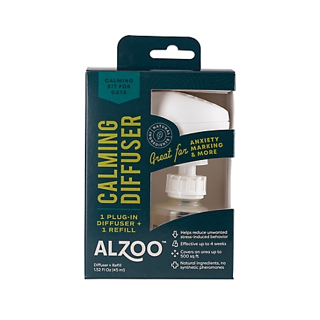 Alzoo Plant Based Calming Plug-In and Refill Kit for Cats, 1.52 oz.