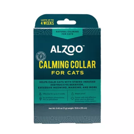 Alzoo Herbal Calming Cat Collar 13.8 in. Cat Flea & Tick Collars