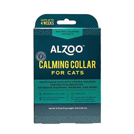 Alzoo Plant Based Cat Calming Collar, 13.8 in.