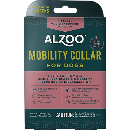 Alzoo Plant Based Mobility Dog Collar, 23.6 in.