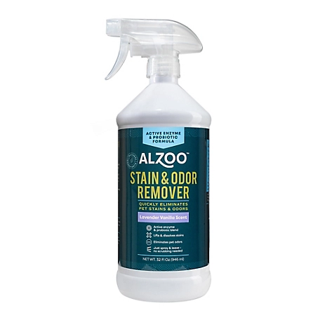 Alzoo Plant Based Stain and Odor Remover Lavender Vanilla Scent, 32 oz.