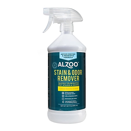 Alzoo Plant Based Stain and Odor Remover Citrus Vanilla Scent, 32 oz.