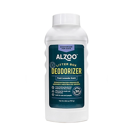 Alzoo Cat Litter Deodorizer, Fresh Lavender Scent, 26.6 oz.
