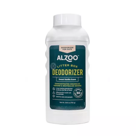 Alzoo Cat Litter Box Deodorizer Sweet Vanilla Scent 26.6 oz. Litter Box Cleaners & Odor Control