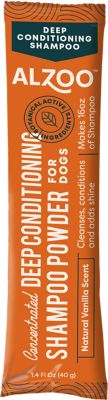 Alzoo Plant Based Concentrated Deep Conditioning Dog Shampoo, Vanilla, 40g Pouch