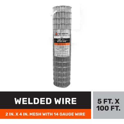 CountyLine 100 ft. x 5 ft. Welded Wire, 14 Gauge, 2 in. x 4 in. Mesh