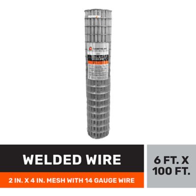 CountyLine 100 ft. x 6 ft. Welded Wire, 14 Gauge, 2 in. x 4 in. Mesh