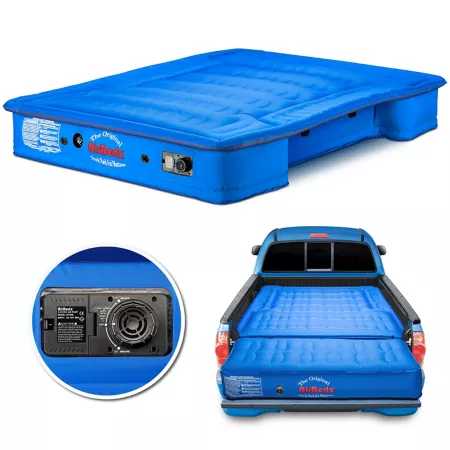 Pittman Outdoors Airbedz Original Truck Bed Air Mattress with Built-in Pump and Rechargeable Battery 5' to 6' Truck Bed Blue Air Mattresses