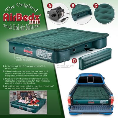 Image showing  Airbedz Lite Truck Bed Air Mattress with 16 ft. DC Cord Handheld Pump, Mid Size 6-6.5 Ft Truck Bed