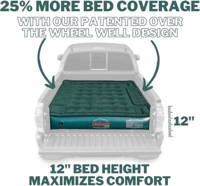 Image showing  Airbedz Lite Truck Bed Air Mattress with 16 ft. DC Cord Handheld Pump, Mid Size 6-6.5 Ft Truck Bed