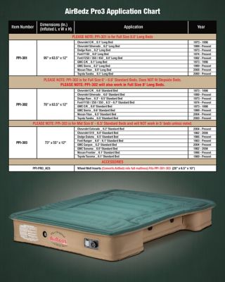 Image showing  Airbedz Pro 3 Truck Bed Air Mattress with Built in Pump, 19 ft. Dc Cord, Full Size 6' -6.5' Truck Bed
