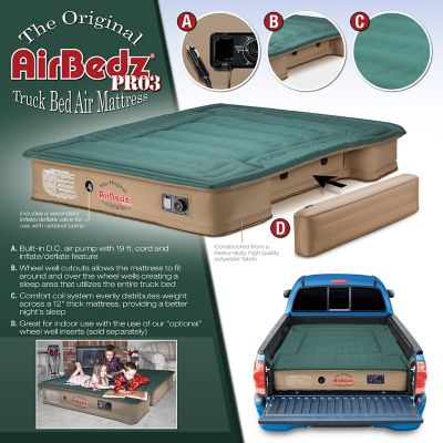 Image showing 5 th Pittman Outdoors Airbedz Pro 3 Truck Bed Air Mattress with Built in Pump, 19 ft. Dc Cord, Full Size 6' -6.5' Truck Bed