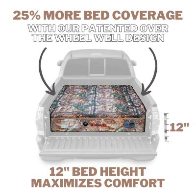 Image showing  Airbedz Original Truck Bed Air Mattress with Built in Pump with Rechargeable Battery, 8 ft. Truck Bed, Camo
