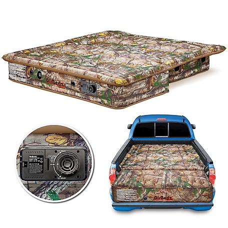 Pittman Outdoors Airbedz Truck Bed Air Mattress with Built in Pump/ Rechargeable Battery, Mid Size 5-5.5 Ft Bed, Camo